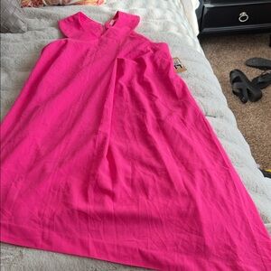 RACHEL Rachel Roy Vibrant Pink Asymmetrical Dress